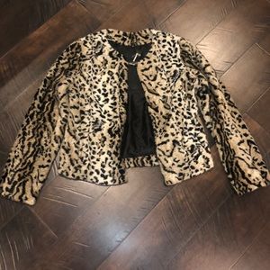 🌟NWT🌟 Express Leopard Print Faux Fur Jacket